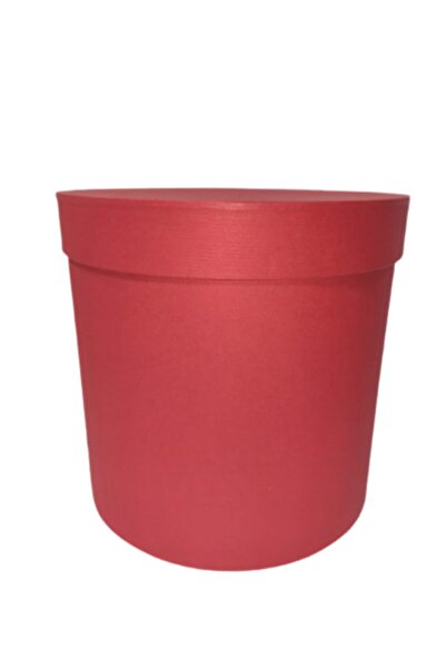 Stil Kutu Yuvarlak Silindir Kutu Kırmızı Silindir Kutu