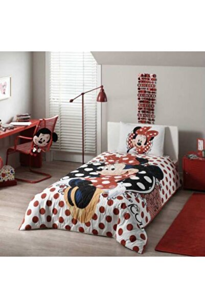 Taç Lisanslı Kapitone Nevresim - Minnie Mouse