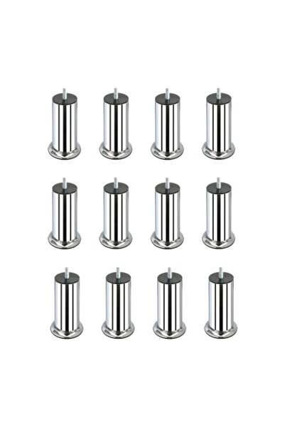 Adem Koç 12 Cm Baza Ayağı Koltuk Ayağı Kanepe Ayağı Civatalı M8 (ince Diş) (1...
