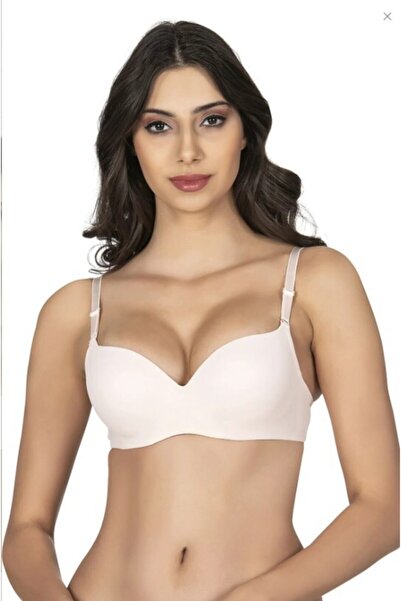 Belvü Women's Ecru Supported Padded Bra with Ears 1109