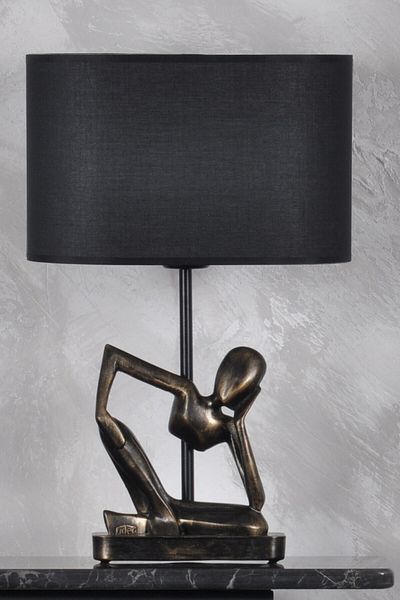 Qdec Gold Black Design Human Lampshade