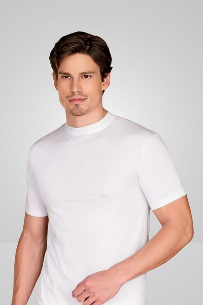 Berrak Men's Crew Neck Undershirt, 2-pack