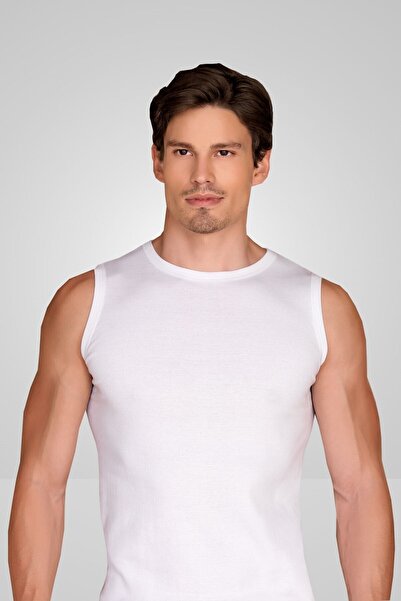 Berrak 1028 Ribana Men's V'neck Sleeveless Bady 6-Piece