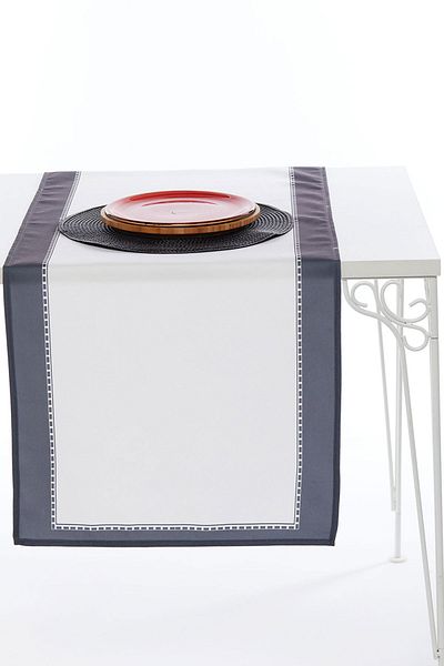 AYSHOME Plain Gray Color Stain Proof Woven Runner