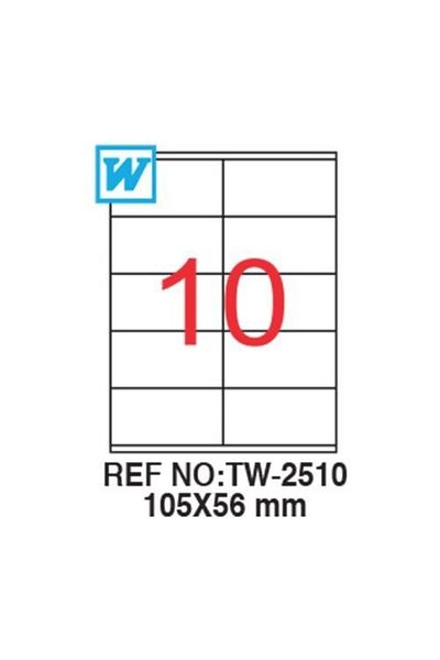 Tanex Αυτοκόλλητο λέιζερ 105 x 56 mm Tw-2510