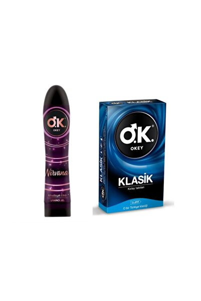 Okey Nirvana 100 Ml Kayganlaştırıcı Jel + Klasik 10 Lu Prezervatif