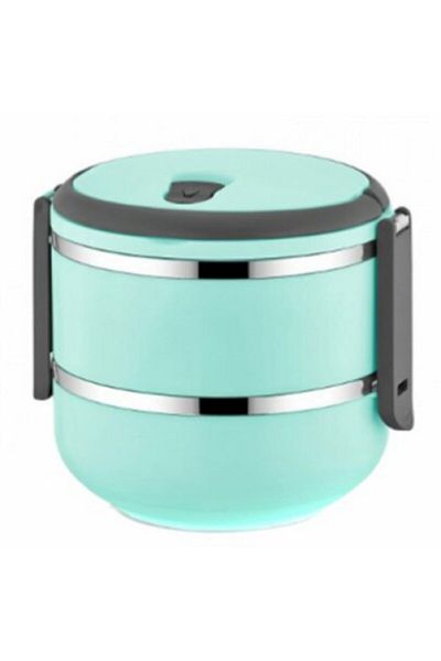 FreshBox 2-Layer Leak-Proof Food Thermos Expedition Bowl Storage Container Turquoise 1.50 Liter