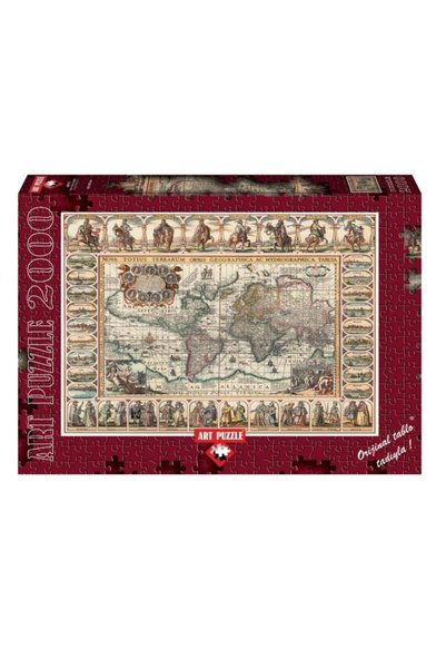 HEIDI OYUNCAK-EDUCA PUZZLE 4711 Eski Dünya Haritası / Art Puzzle 2000 Parça