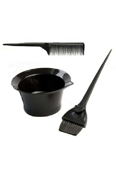 firsatgeldi Professional Hair Coloring Set 3 Pieces Container Comb Brush
