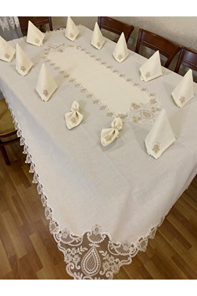 antika rahibe Fransız Dantelli Sofra Takımı 26 Parça