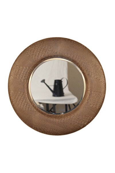 Desen Dekorasyon Deri Ayna Duvar Dekor