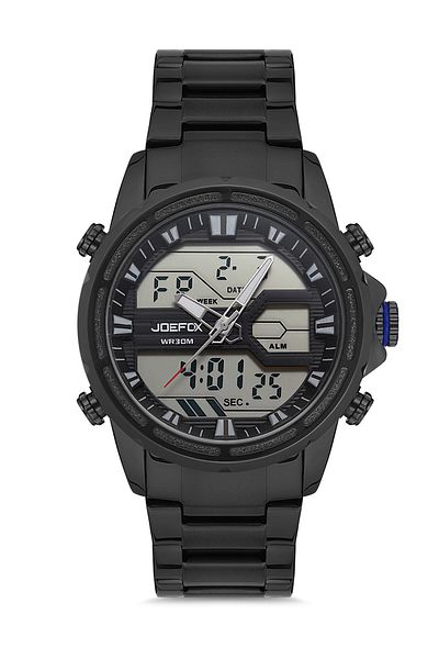 Joefox Men's Black Wristwatch