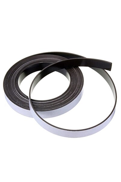 Dünya Magnet 2 Metre Yapışkanlı Şerit Mıknatıs Magnet Mıknatısı, Yapışkan Kalitesi, 2 Metre Uzunluk, En 20mm