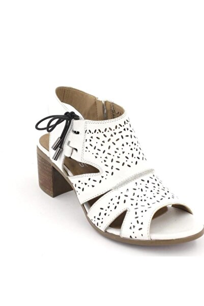 Venüs Deri  Beyaz Topuklu Sandalet 1857204