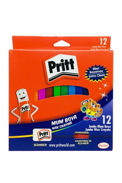 Pritt 12 Color Erasable Jumbo Triangle Crayon