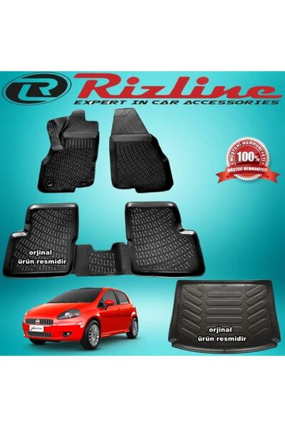 Rizline Fiat Punto 3d Paspas + Bagaj Havuzu Siyah 2006-2017 Arası