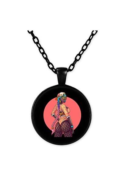 astak Black Chain Swag Necklace - Bll1627