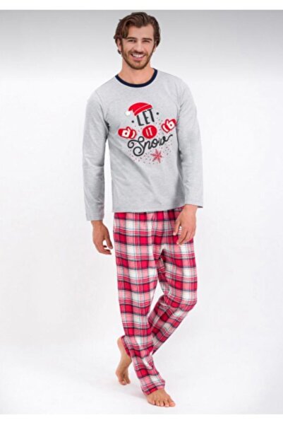 Arnetta Erkek Gri Baba Oğul Kombin Pijama Takım 1070