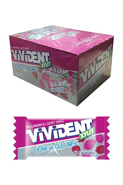 Vivident 230 علكة مفردة بنكهة الفراولة