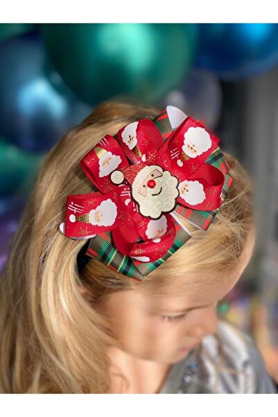 QUEEN AKSESUAR Πρωτοχρονιάτικο κορώνα Άγιου Βασίλη με ασημί καρό πολυτελές βε...