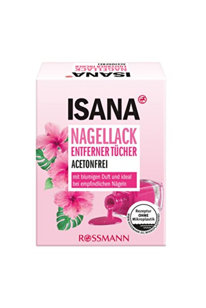 ISANA Oje Çıkaracı Islak Mendil Asetonsuz 10'lu