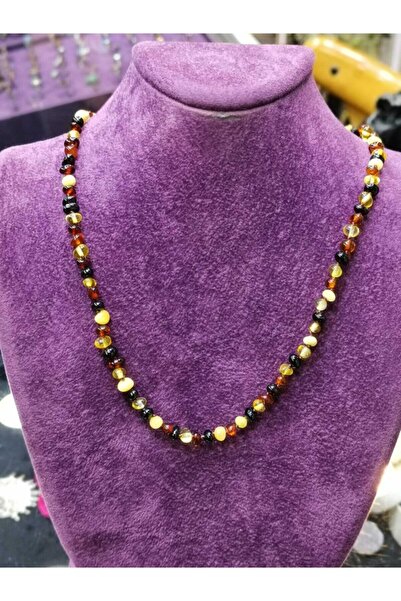 Kızlarağası Gümüş Sertifikalı Kehribar Bebek Diş Kolyesi