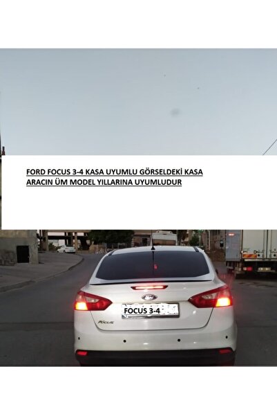 SUNPLEX Spoiler Ford Focus 3-4 Kasa Uyumlu Anatomik Parlak Siyah Pleksi Plastik