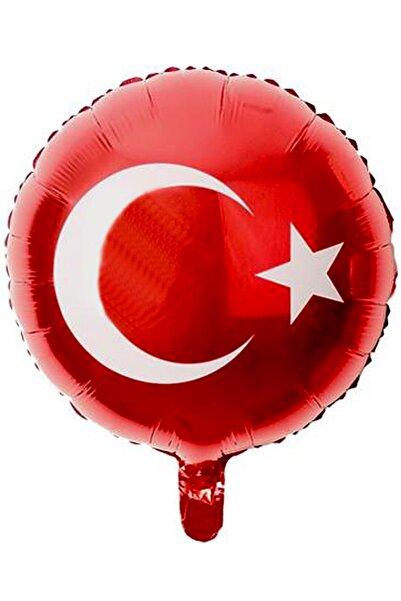 Generic Brand Balloon-foil-18-inc-round-turk-flag-19077