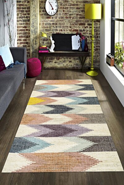 Resmiro Renk Katmanları Desenli Dijital Baskılı Halı