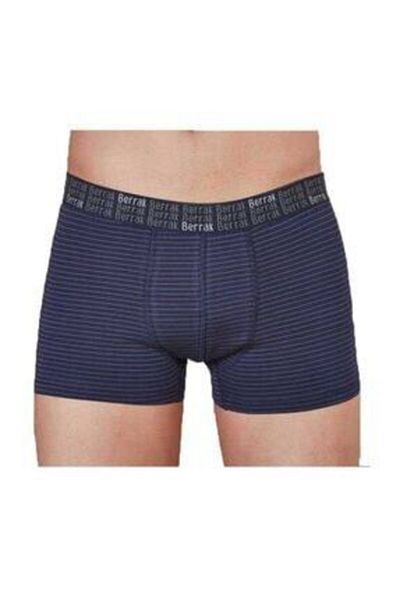 Berrak Ανδρικό μποξεράκι Navy Blue ριγέ Lycra 6 τεμαχίων