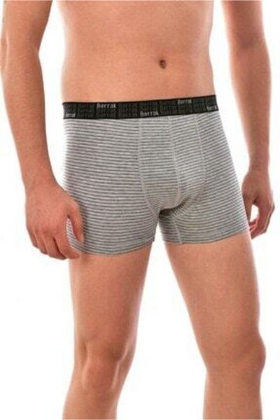 Berrak Ανδρικό μποξεράκι Navy Blue ριγέ Lycra 6 τεμαχίων