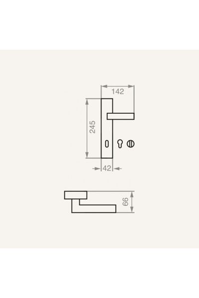 Sofuoğlu Star - Phoenix Mirrored Zamak Door Handle Wc - Opened from the Outside by the Left Hand