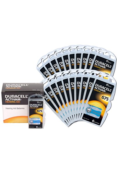 Duracell Active Air 675 Numara Işitme Cihaz Pili (10 Paket = 60 Adet)