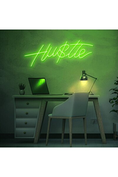 Red Proje Neon Led Aydınlatma Hustle Gece Lambası Parti Süsü