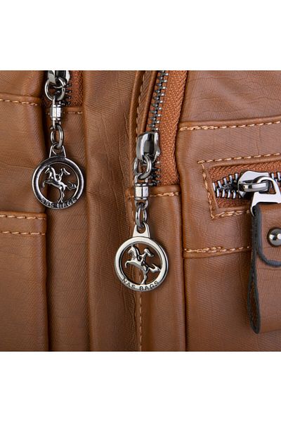 Nas Bag Дамска раница с множество отделения в кафяво