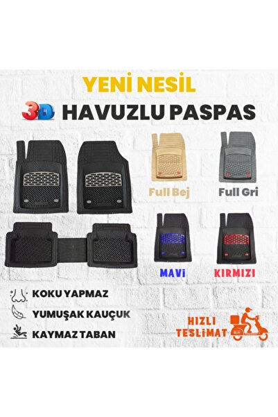 SAFİR Renault Laguna 1996 Model 3d Havuzlu Paspas Siyah