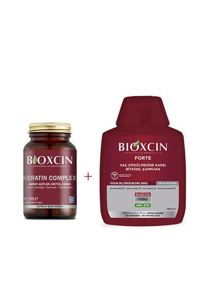 Bioxcin Keratin Complex and Fort - 500mg 60 Tablets + 300ml Shampoo Set