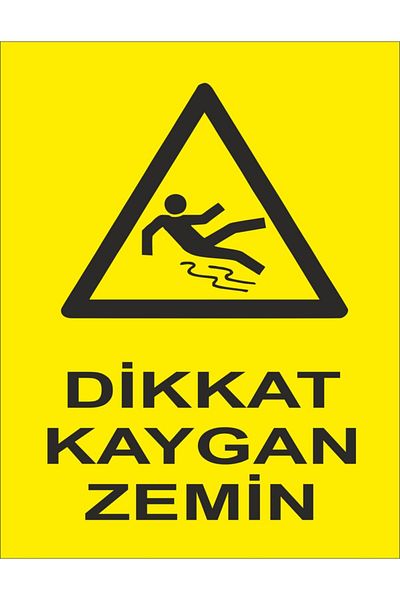 Dekotacım تحذير علامة أرضية زلقة تحذيرية ولافتة توجيه مقاس 25 × 35 سم ديكوتا