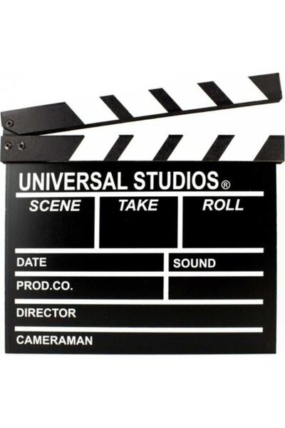 MOBGİFT Siyah Orta Boy Ahşap Sinema Klaketi