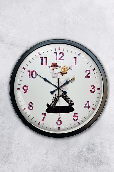 Kasva Concept 40 cm Black Metal Kitchen Wall Clock