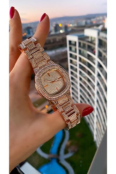 İSTLİV ساعة يد نسائية من الفولاذ موديل جديد مرصعة بالأحجار