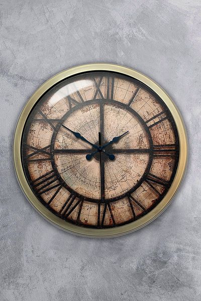 Kasva Concept 40 cm Antique Metal Antique Gift Wall Clock