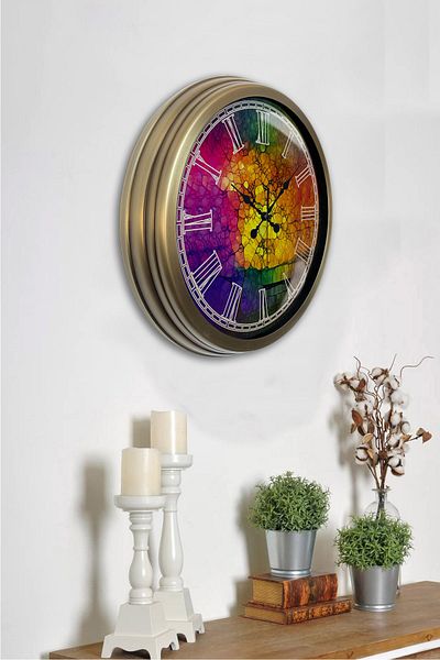 Kasva Concept Gift 40 cm Antique Metal Color Wall Clock