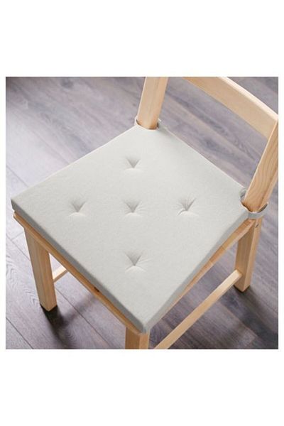 TEKNOSELL90 Justina Chair Cushion, Ecru / Velcro Tape / 35/42x40x4 Cm