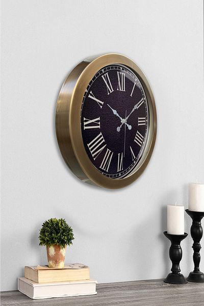Kasva Concept Gift 36 cm Antique Metal Classy Wall Clock