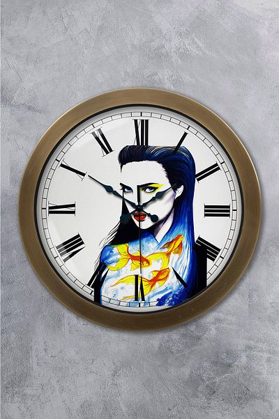 Kasva Concept Δώρο 36 εκ. Αντίκα Μεταλλική Φιγούρα Ρολόι τοίχου