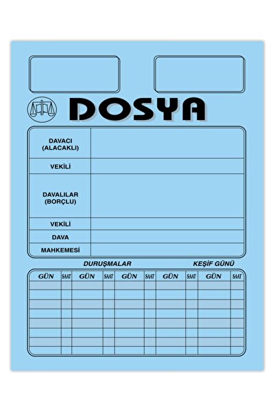 Kaya Lawyer Desk Office Case Icra File Blue (Large Size) 1st Quality Pack of 100