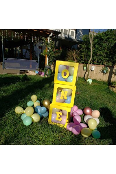 PARTİ SEPETİ صندوق رسائل شفاف مقاس 25 سم مع كتابة الطفل