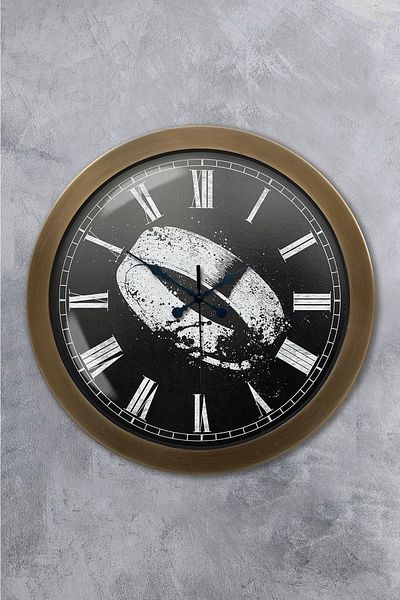 Kasva Concept Gift 36 cm Antique Metal Ring Wall Clock