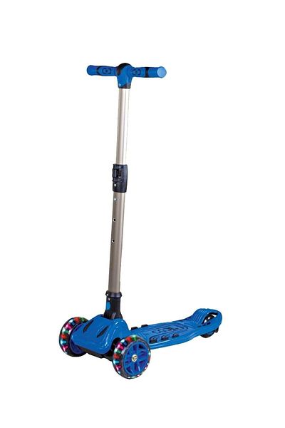 Cool Wheels Blue LED Light Foldable Maxi 3 Wheel Height Adjustable Scooter 6+ 50kg Fr-59812